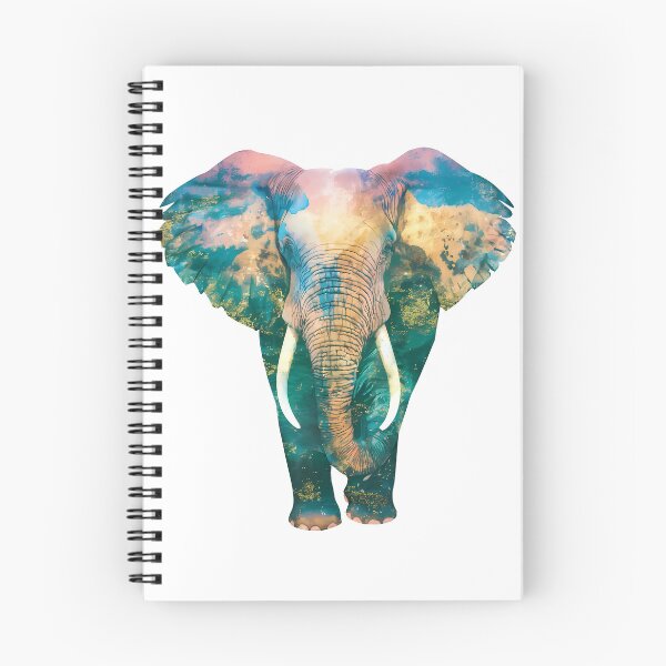 Item preview, Elephant silhouette overlaid with nature designed and sold by TaevasDesign.