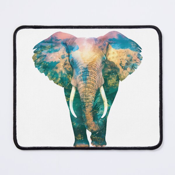Item preview, Elephant silhouette overlaid with nature designed and sold by TaevasDesign.