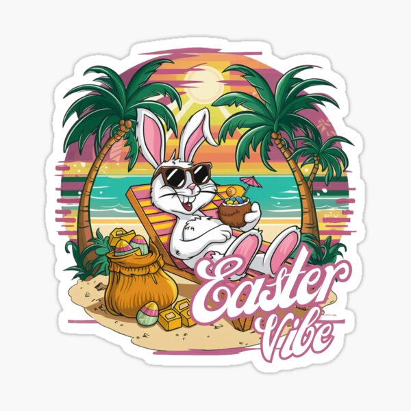Item preview, Easter Bunny Chillin in Tropics designed and sold by Drive ..