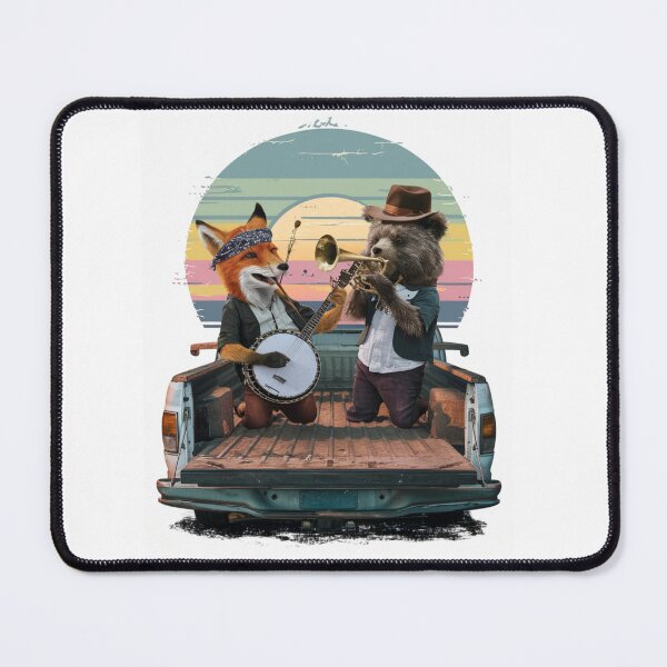 Item preview, Vintage Sunset Stage,Fox and Bear on Music designed and sold by Colorful-Garden.