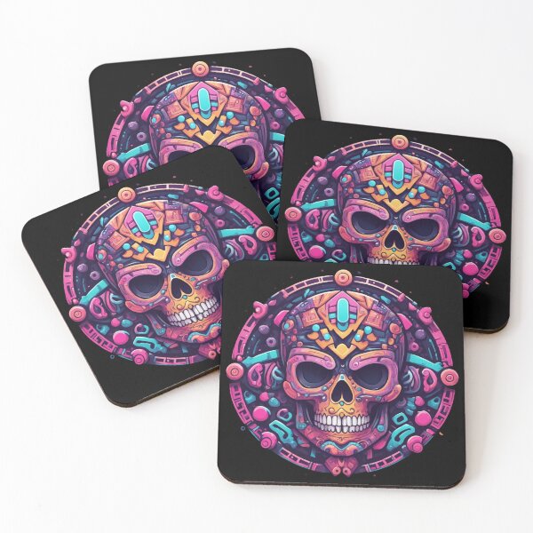 Item preview, Psychedelic Mayan Skull, Fantasy  Art designed and sold by Burn-Ego.