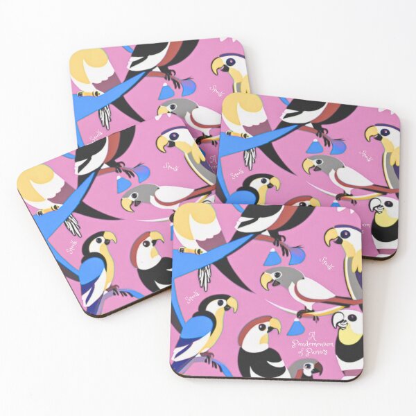 Item preview, A Pandemonium of Parrots colourful Scandinavian-inspired vintage design designed and sold by saywhatcreative.