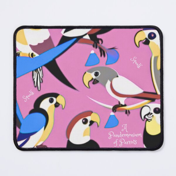 Item preview, A Pandemonium of Parrots colourful Scandinavian-inspired vintage design designed and sold by saywhatcreative.