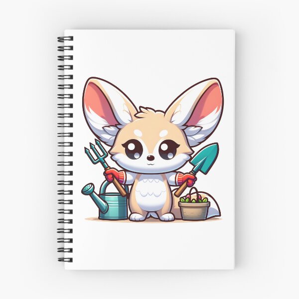 Item preview, Kawaii Fennec With Gardening Gloves designed and sold by CanvasCutie.