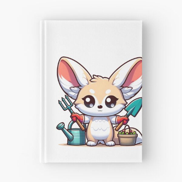 Item preview, Kawaii Fennec With Gardening Gloves designed and sold by CanvasCutie.