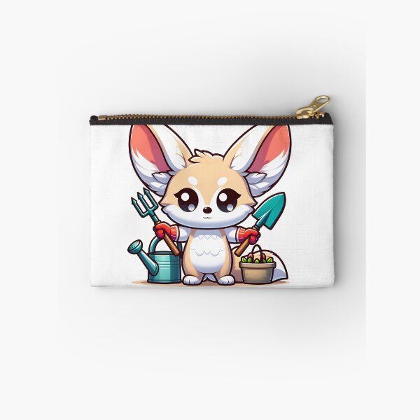 Item preview, Kawaii Fennec With Gardening Gloves designed and sold by CanvasCutie.