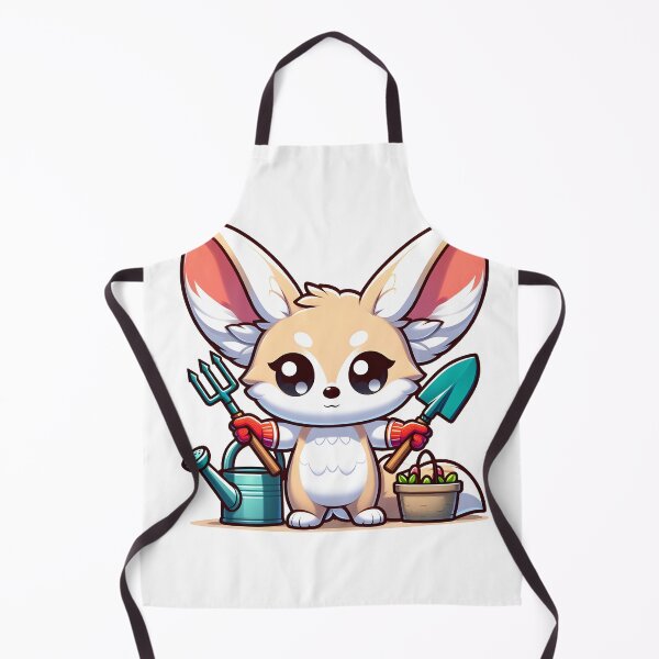 Item preview, Kawaii Fennec With Gardening Gloves designed and sold by CanvasCutie.