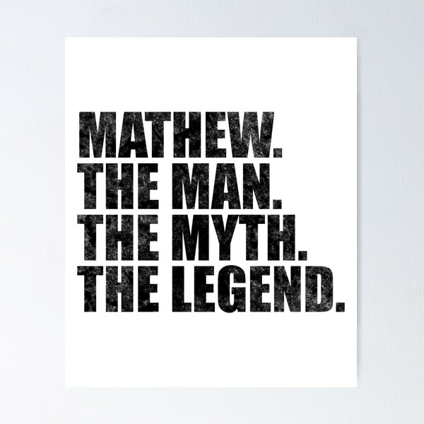 Item preview, Mathew Nombre Mathew El Hombre El Mito La leyenda designed and sold by Teelogic.