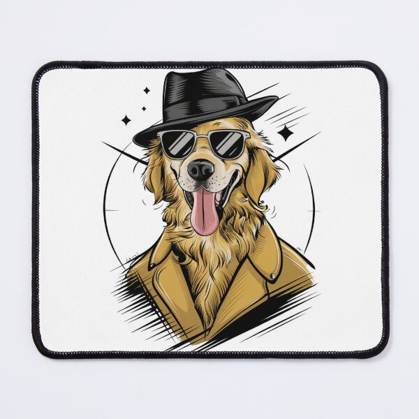 Item preview, Cool Canine: Star of Style - Modern Cartoon Golden Retriever designed and sold by Colorful-Garden.