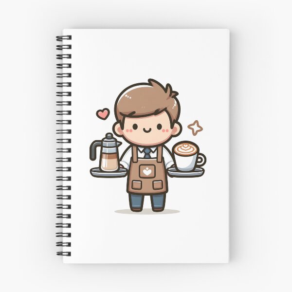 Item preview, Kawaii Barista With A Latte Art Apron designed and sold by CanvasCutie.