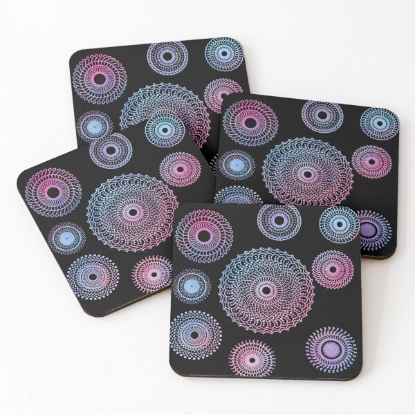 Item preview, Pastel Mandalas on Black  designed and sold by JaygiesDesign.