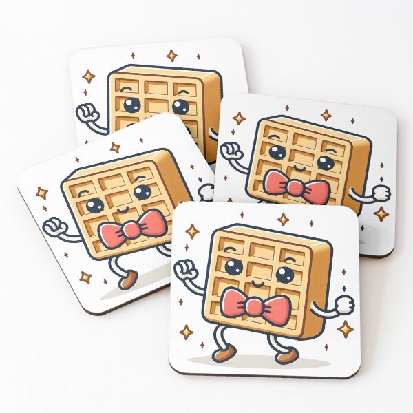 Item preview, Kawaii Waffle With Bowtie designed and sold by CanvasCutie.