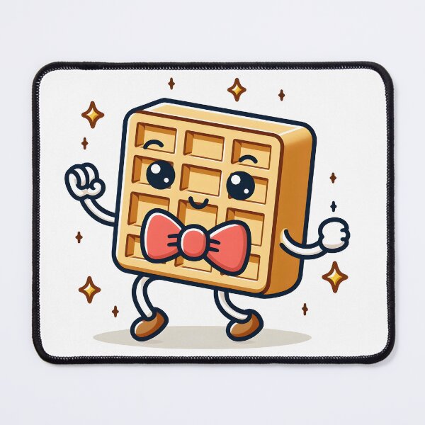 Item preview, Kawaii Waffle With Bowtie designed and sold by CanvasCutie.