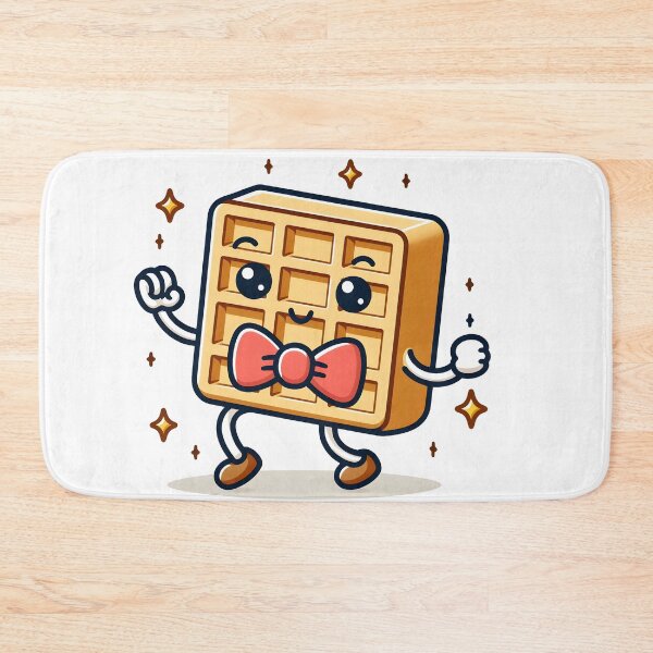 Item preview, Kawaii Waffle With Bowtie designed and sold by CanvasCutie.