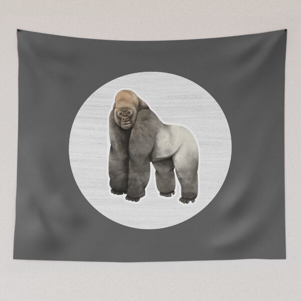 Item preview, Gorilla Watercolor Drawing designed and sold by LivingColorful.