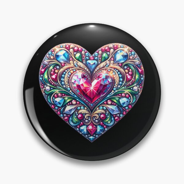 Item preview, Diamond Heart: Captivating Brilliance designed and sold by AI-Only Creations.