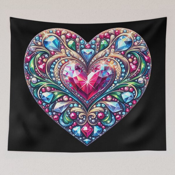 Item preview, Diamond Heart: Captivating Brilliance designed and sold by AI-Only Creations.