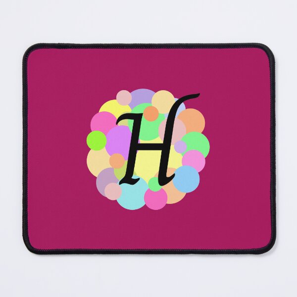 Item preview, Colorful Pastel Bubbles Upper Case Letter H Monogram designed and sold by MGonline.