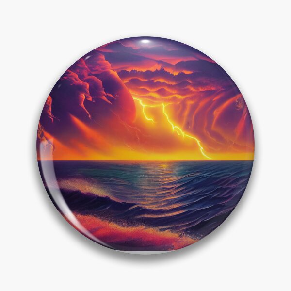 Item preview, Thunderstorm by the sea designed and sold by FlowersColorful.