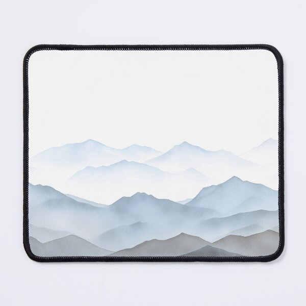 Item preview, Abstract PNW Foggy Forest Mountain Watercolor designed and sold by artcascadia.