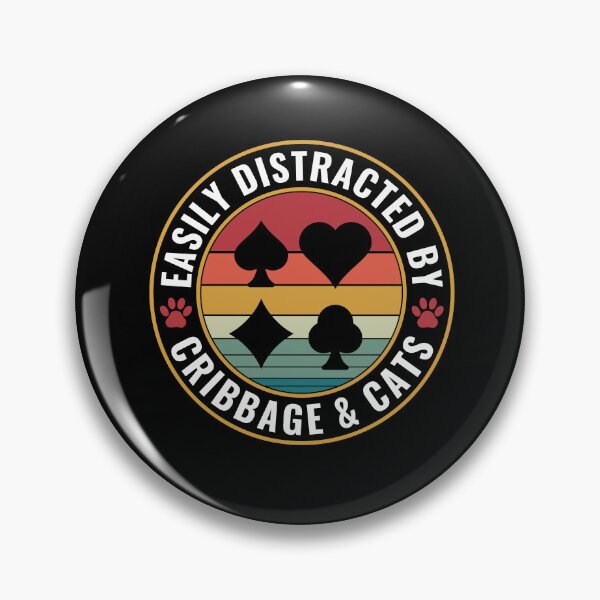 Item preview, Easily Distracted by Cribbage and Cats Cribbage Player designed and sold by BlueBerry-Pengu.