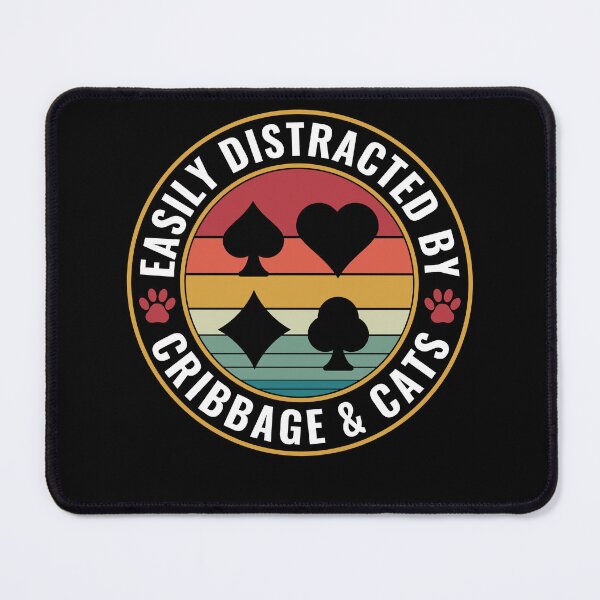 Item preview, Easily Distracted by Cribbage and Cats Cribbage Player designed and sold by BlueBerry-Pengu.