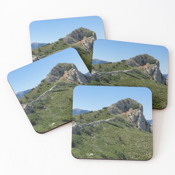 Item preview, Ascent to the crest, green nature and blue sky in Spain designed and sold by Adriana Mueller.