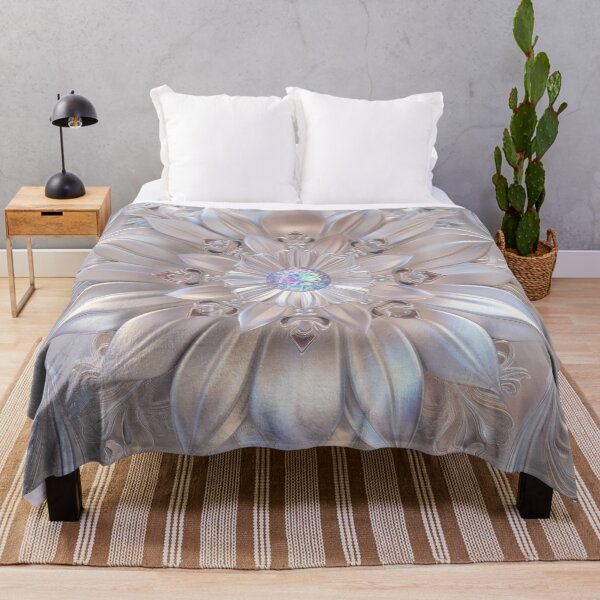 Item preview, Mandala ornament of white satin and its opal designed and sold by Fantasyplus.