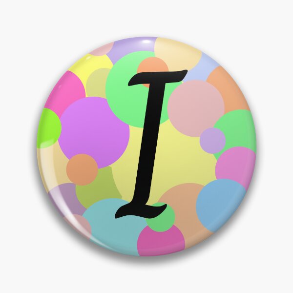 Item preview, Colorful Pastel Bubbles Upper Case Letter I Monogram designed and sold by MGonline.