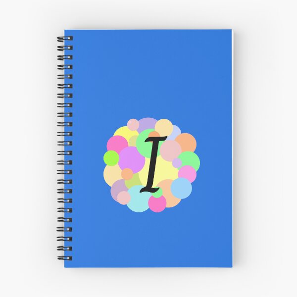 Item preview, Colorful Pastel Bubbles Upper Case Letter I Monogram designed and sold by MGonline.