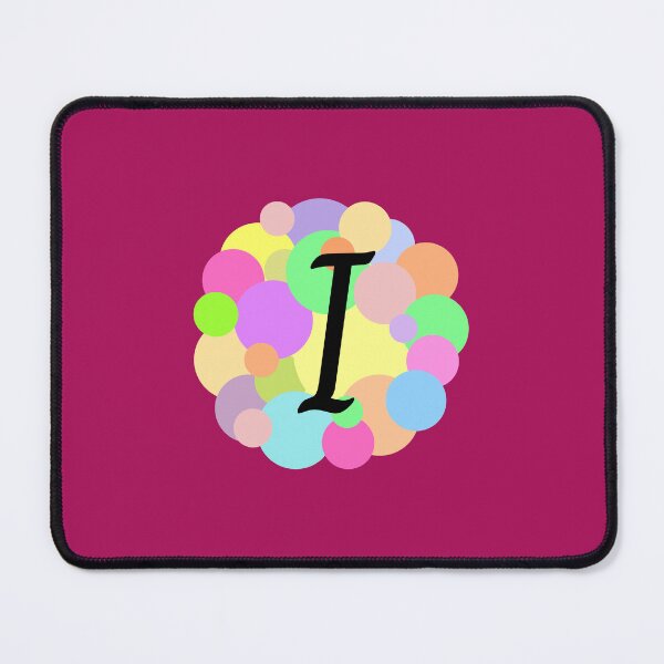 Item preview, Colorful Pastel Bubbles Upper Case Letter I Monogram designed and sold by MGonline.
