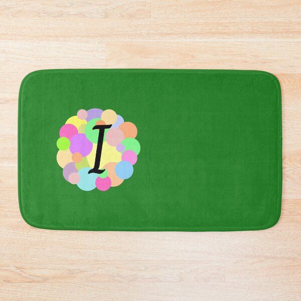 Item preview, Colorful Pastel Bubbles Upper Case Letter I Monogram designed and sold by MGonline.