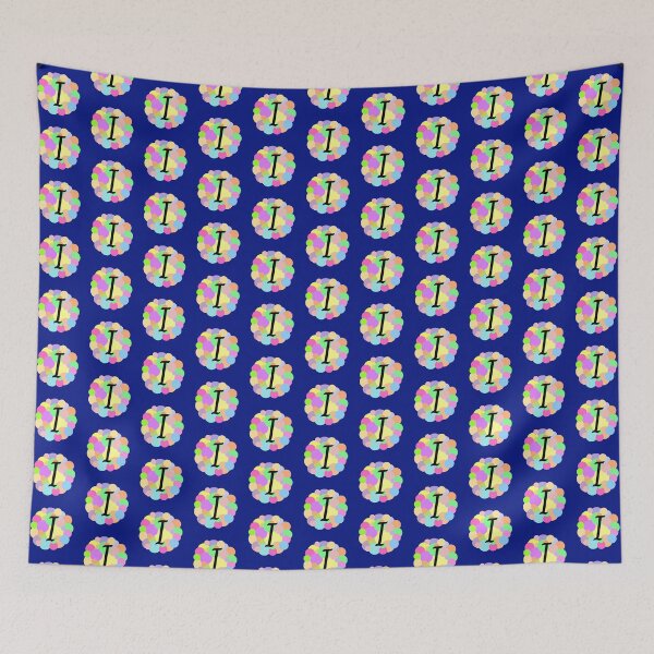 Item preview, Colorful Pastel Bubbles Upper Case Letter I Monogram designed and sold by MGonline.