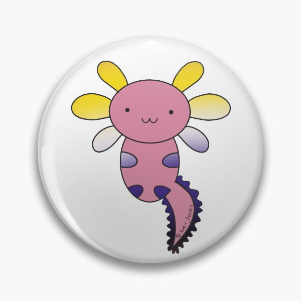 Item preview, Nonbinary Pride Axolotl  designed and sold by JadeyyDesigns.
