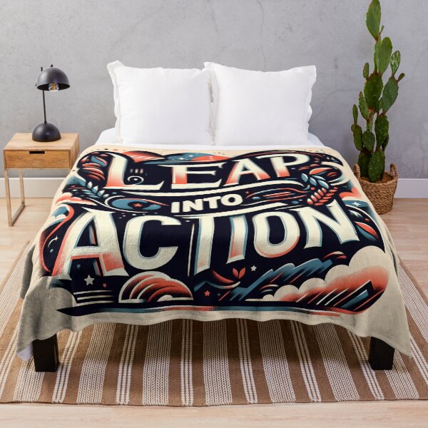 Item preview, Leap into action, typography designed and sold by maxmaj.