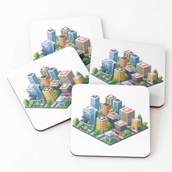 Item preview, Nocturnal Grid: Isometric City After Dark designed and sold by palmyst.