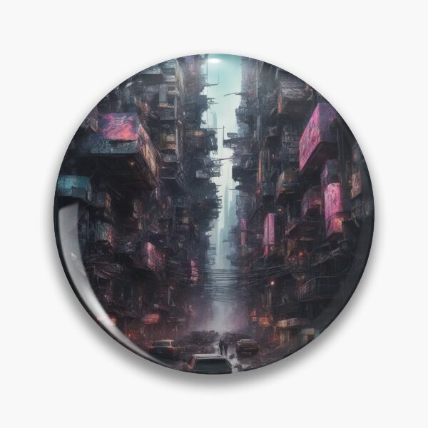 Item preview, Cyberpunk Dystopian City, Painting, Poster Art designed and sold by Burn-Ego.