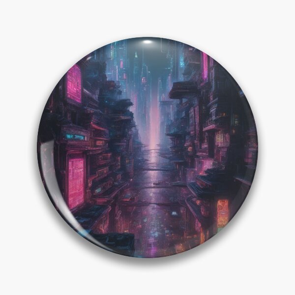 Item preview, Dystopian CyberCity, Painting, Poster Art designed and sold by Burn-Ego.