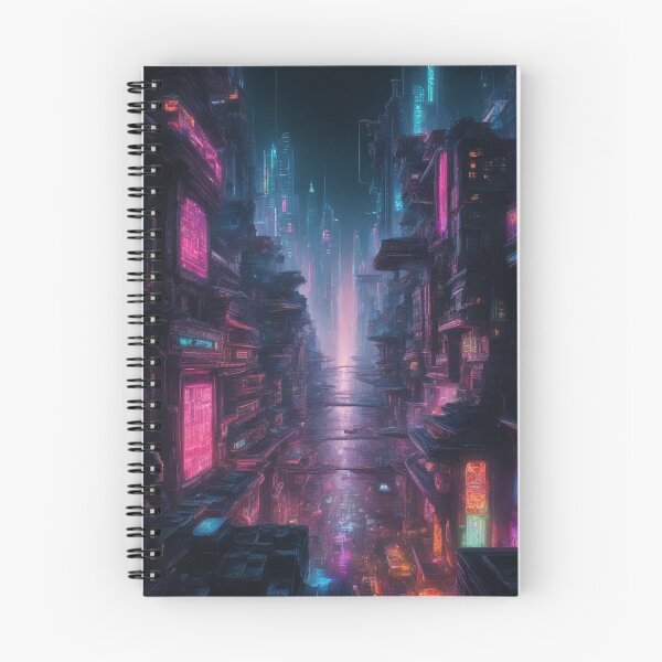 Item preview, Dystopian CyberCity, Painting, Poster Art designed and sold by Burn-Ego.