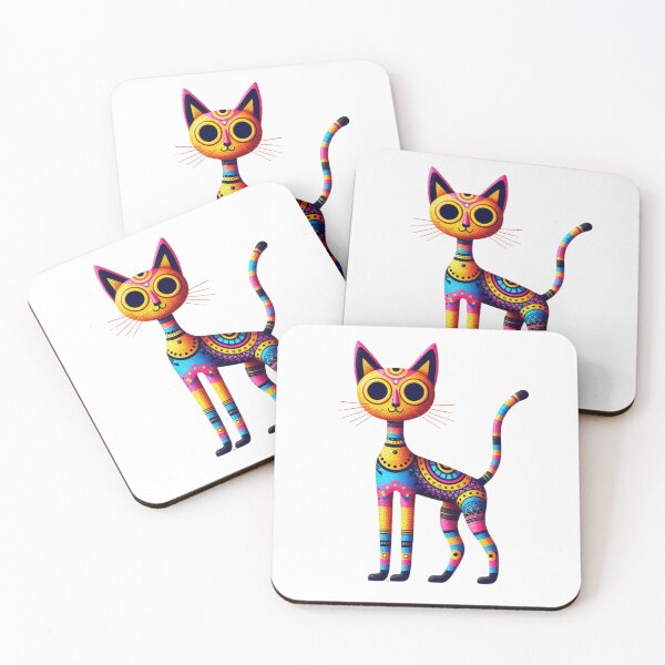 Item preview, Colourful manga cat, fantasy cat designed and sold by Coolparrotgirl.