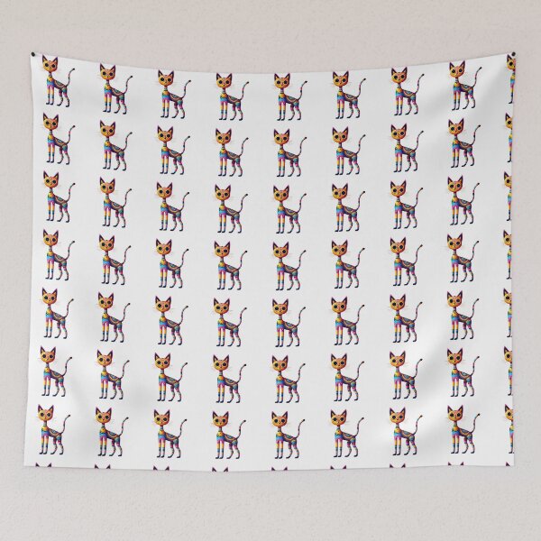 Item preview, Colourful manga cat, fantasy cat designed and sold by Coolparrotgirl.