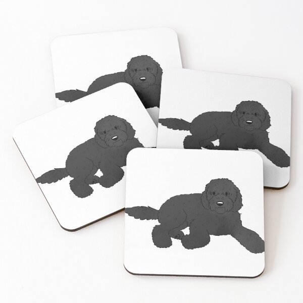 Item preview, Black Labradoodle dog  designed and sold by Yaragold.