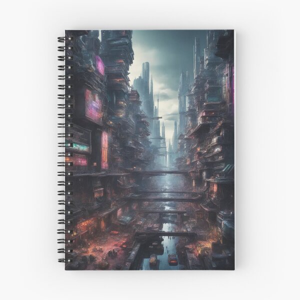Item preview, Cyberpunk Mega City, Painting, Poster Art designed and sold by Burn-Ego.