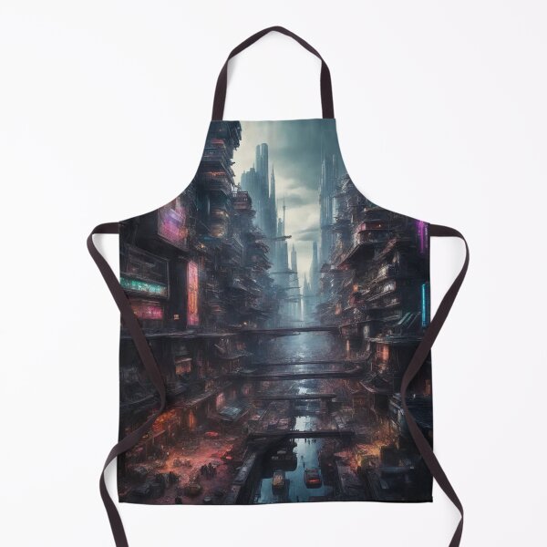 Item preview, Cyberpunk Mega City, Painting, Poster Art designed and sold by Burn-Ego.