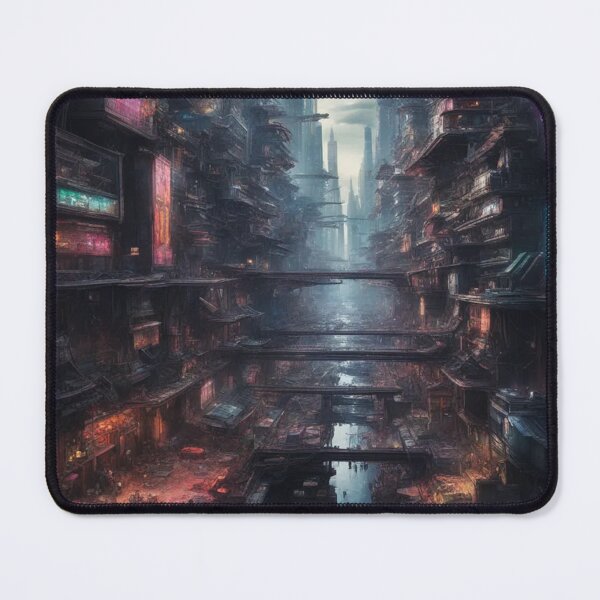 Item preview, Cyberpunk Mega City, Painting, Poster Art designed and sold by Burn-Ego.