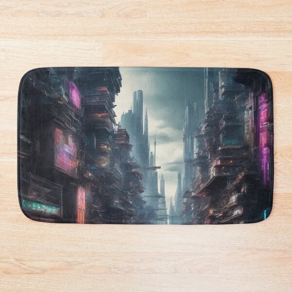 Item preview, Cyberpunk Mega City, Painting, Poster Art designed and sold by Burn-Ego.