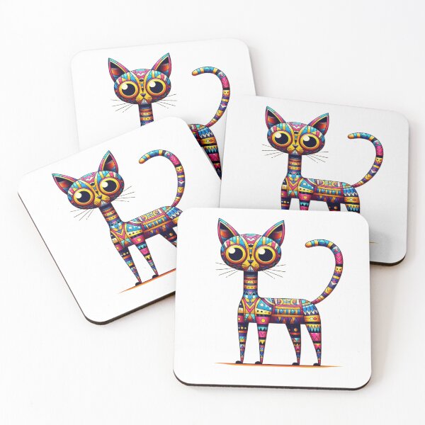 Item preview, Colourful manga cat, fantasy cat designed and sold by Coolparrotgirl.
