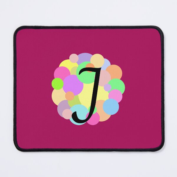 Item preview, Colorful Pastel Bubbles Upper Case Letter J Monogram designed and sold by MGonline.
