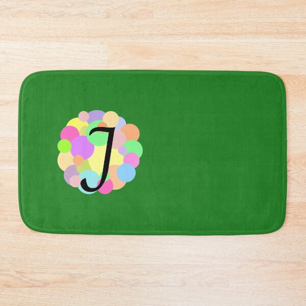 Item preview, Colorful Pastel Bubbles Upper Case Letter J Monogram designed and sold by MGonline.