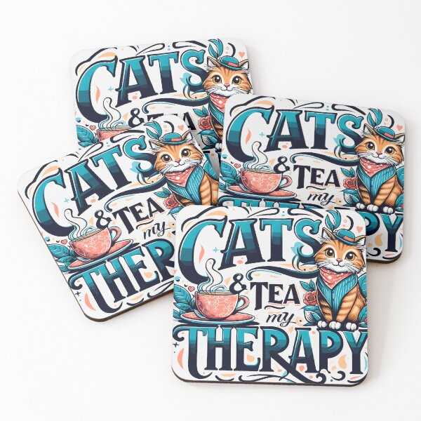 Item preview, Cute Tea Cat, typography, PUN designed and sold by maxmaj.